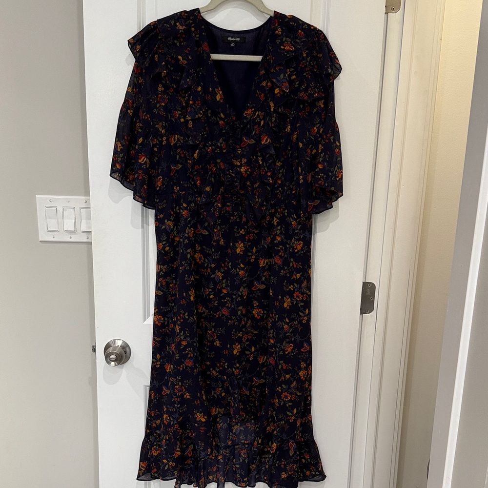 Madewell Navy Floral Dress